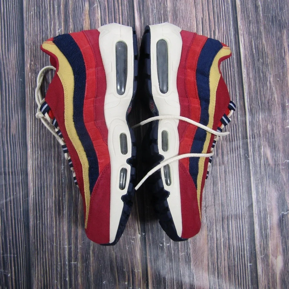 Nike Air Max 95 Shoes Mens Size 8.5 Red Suede Running Casual 538416-603